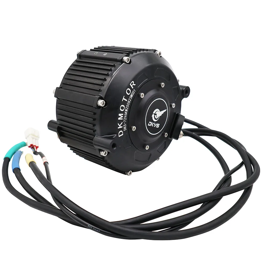 Motor DK168 V2 35H 6000W 72V 100KPH IPM PMSM Brushless Mid Drive Belt Pulley Explosion-Proof Permanent Magnet Construction