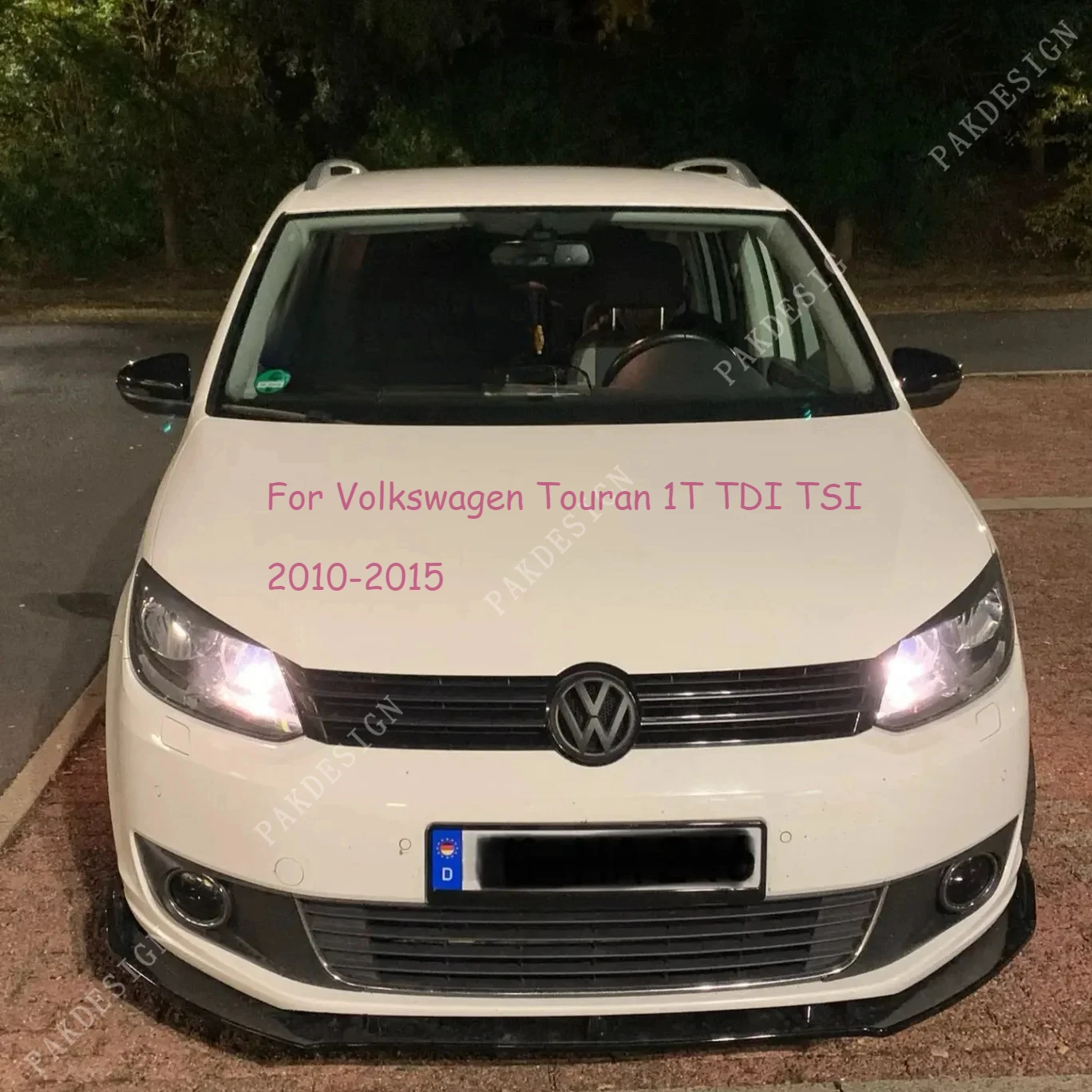 Przedni zderzak Spoiler Lip Splitter Dyfuzor do Volkswagen Touran 1T TDI TSI 2010 2011 2012 2013 2014 2015 Car Bodykit ABS Tuning
