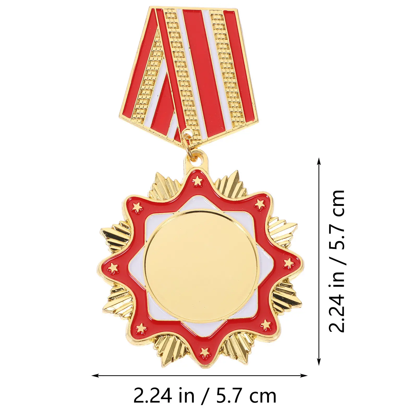 Metal Memorial Award Medal Kids Badge Creative Ribbon Brooch Party Prize Lapel Pin for Competitions Costume Stage Show Christmas