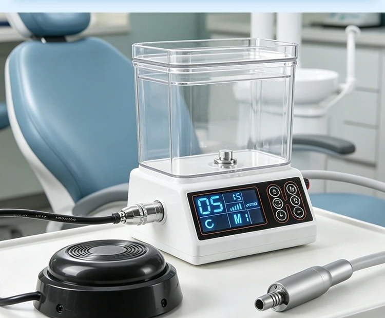 AZDENT Dental LED Bürstenloser Elektrischer Mikromotor mit Wassertank Interner Sprühanschluss 4-Loch Vektorsteuerungssystem Zahnmedizinische Instrumente – Detail 5