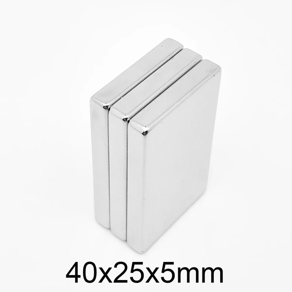 40x25x5 Block Powerful Search Neodymium Magnet 40x25x5mm Quadrate Magnet Sheet 40*25*5 For Home Refrigerators, Offices DIY