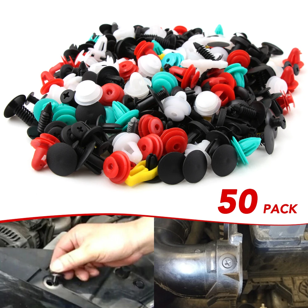 50pcs Universal Mixed Clips For Citroen C4 C5 C3 Picasso Xsara Berlingo Saxo C2 C1 C4L DS3 Xantia DS4 C8 C-Elysee 2cv