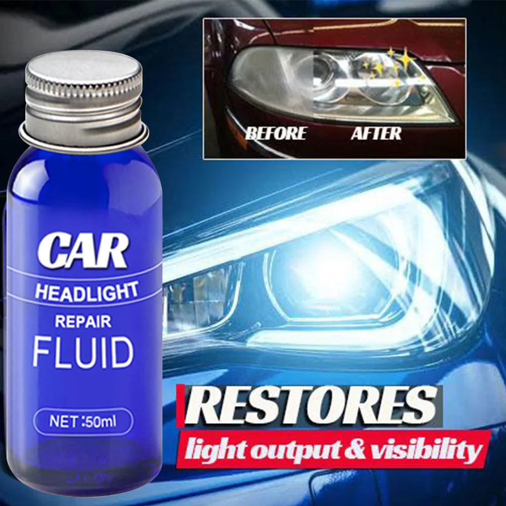 Car Headlight Polishing Agent Scratch Remover Repair Fluid Headlight Renewal Polish And Maintenance Liquid Kit Auto Accessories