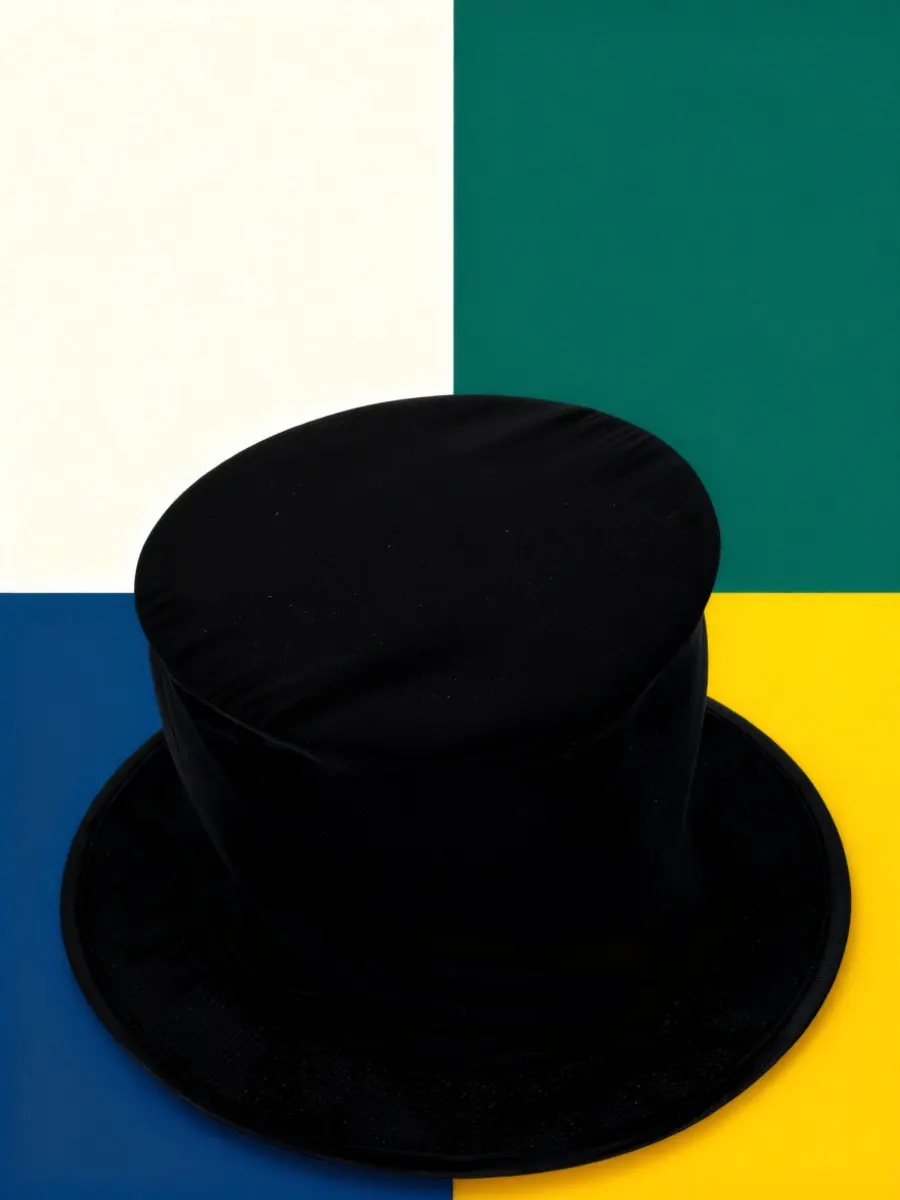 Trick Prop Party Stage Performance Magic Magician Props Halloween Christmas New Year Costume Top Hats Black Top Hats Collapsible