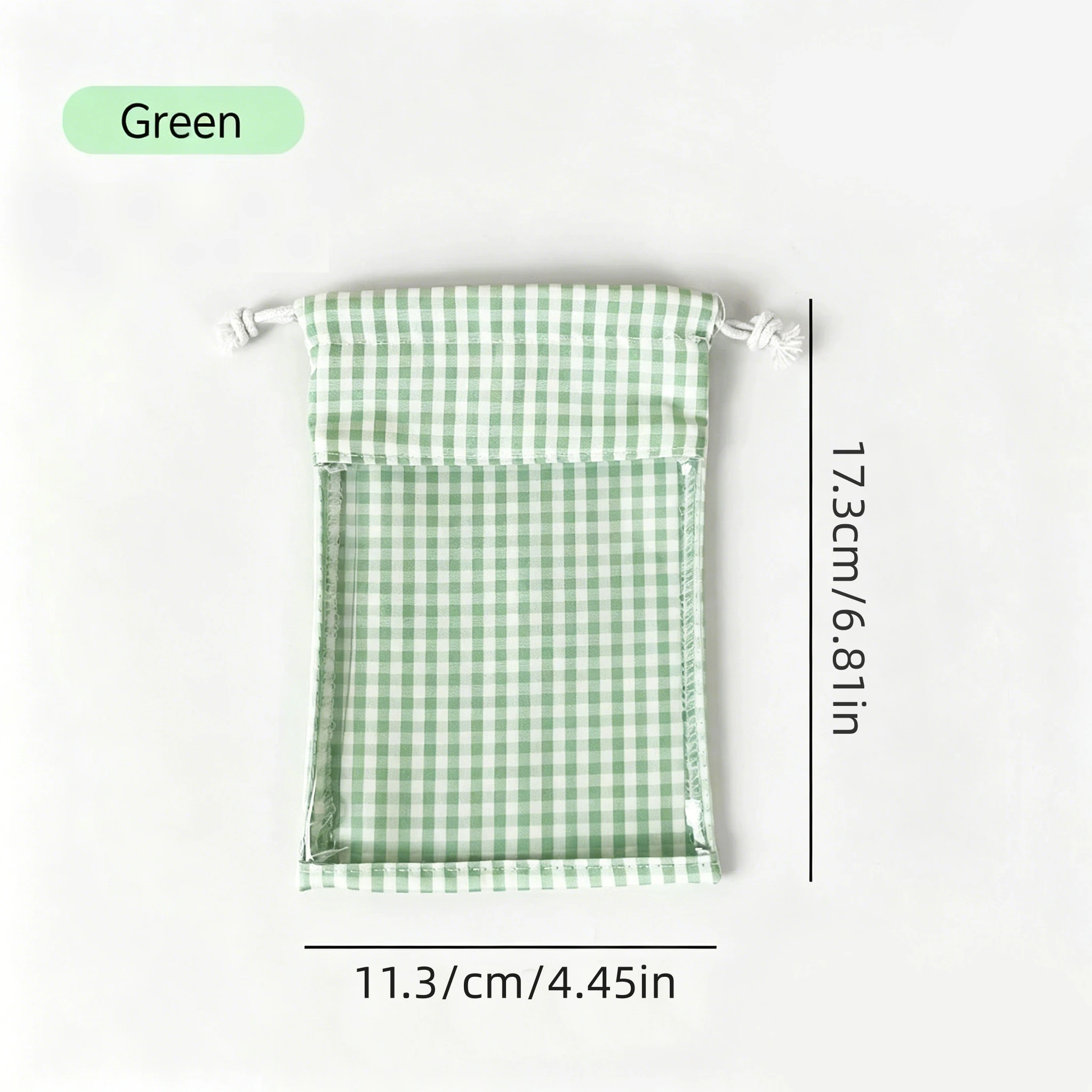 Sac de présentation pour jouets en peluche, sac de rangement à cordon de serrage à motif quadrillé v