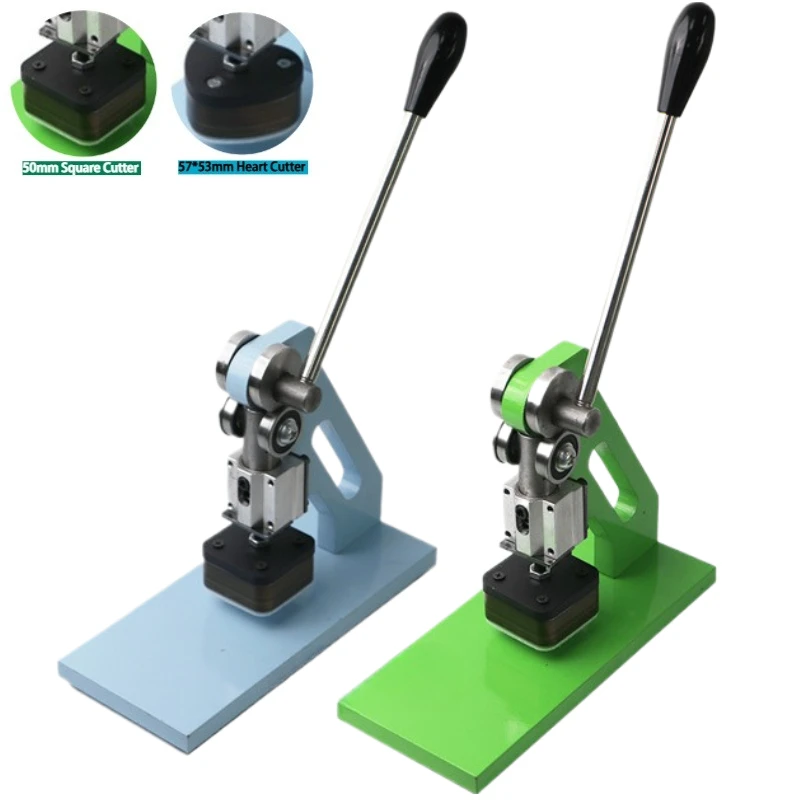 

New Manual Badge Paper Cutter Die Cutting DIY Sampler Badge Machine Square Fridge Magnet Making Tool