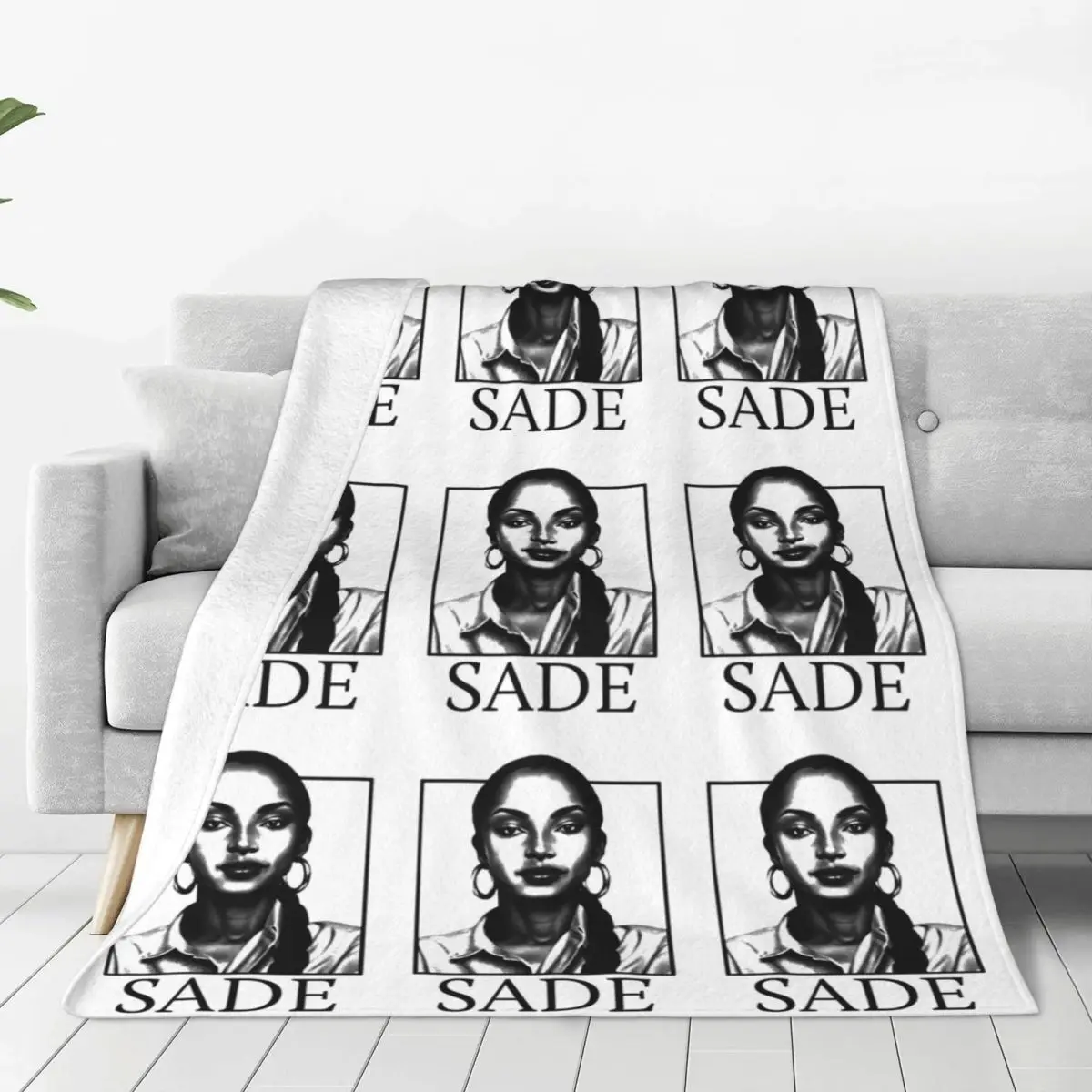 S-Sade Adu Music Blanket Fleece Lightweight Thin Throw Blankets for Airplane Travel Bedspread