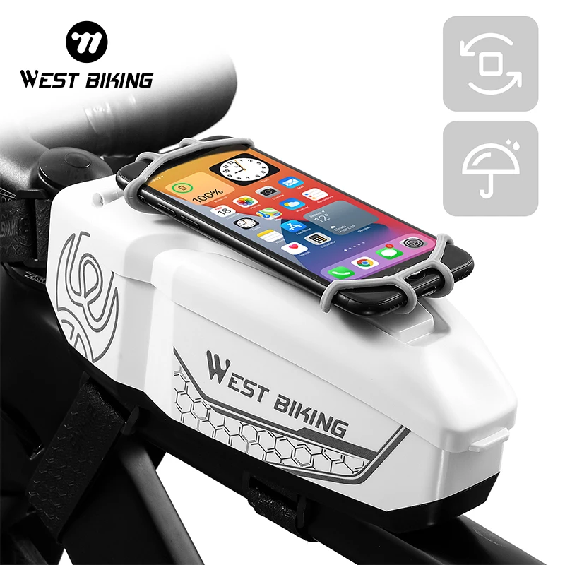 WEST BIKING Cycling Bicycle Bags Top Tube Front Frame Bag Waterproof MTB Road Pannier Dirt-resistant Bike Accessories Bags