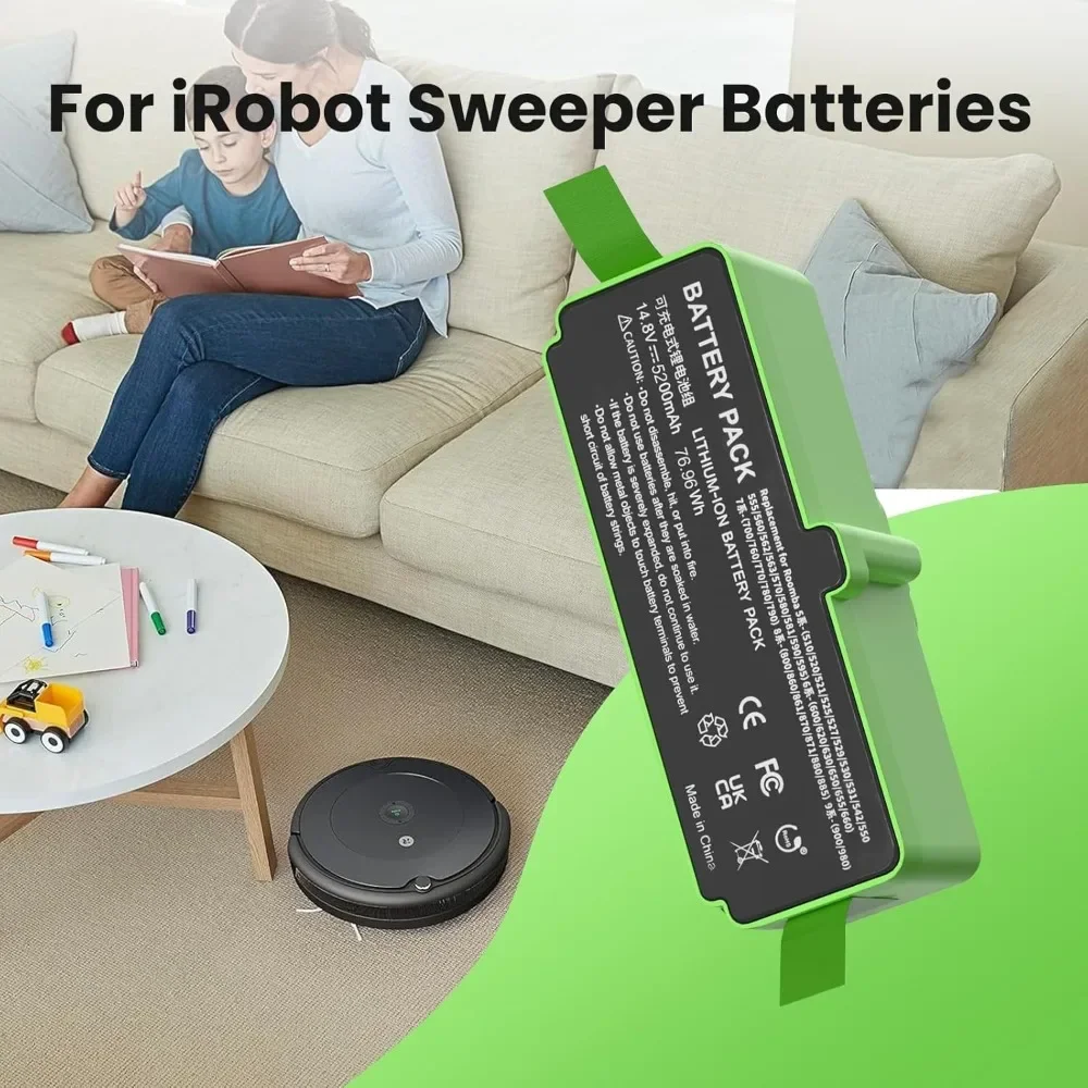 

Сменный аккумулятор емкостью 5200 мАч для iRobot Roomba 510 520 530 600 700 800 900 серии, литий-ионный аккумулятор 14,4 В