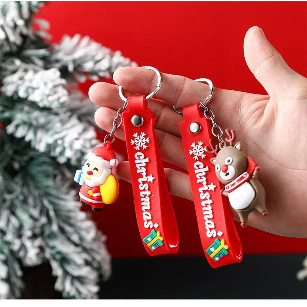 Christmas Stationery Notebook Pen Keychain with Santa  Festive Holiday Gift for Kids School Supplies Stocking Filler