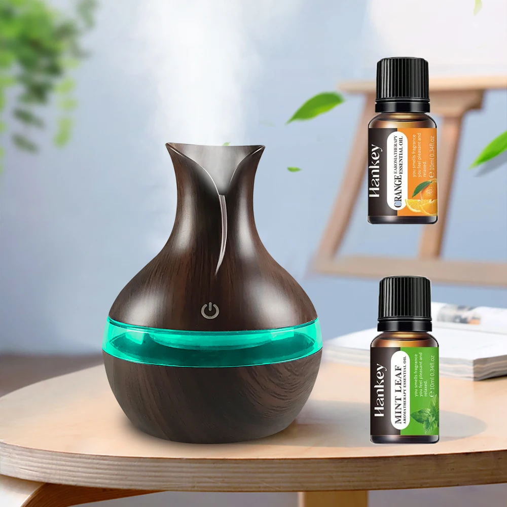 Diffusore per la casa Umidificatore USB touch da tavolo da 300 ml, comprese 2 oli rilassanti possono rilassare il corpo e la mente in qualsiasi momento ovunque