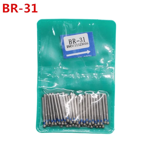 Imagen 2 del producto 50 Uds. Fresas para pulir dientes dentales, pulidores de diamante, vástago de acero inoxidable de 1,6mm, herramientas Autoclavables de alta dureza