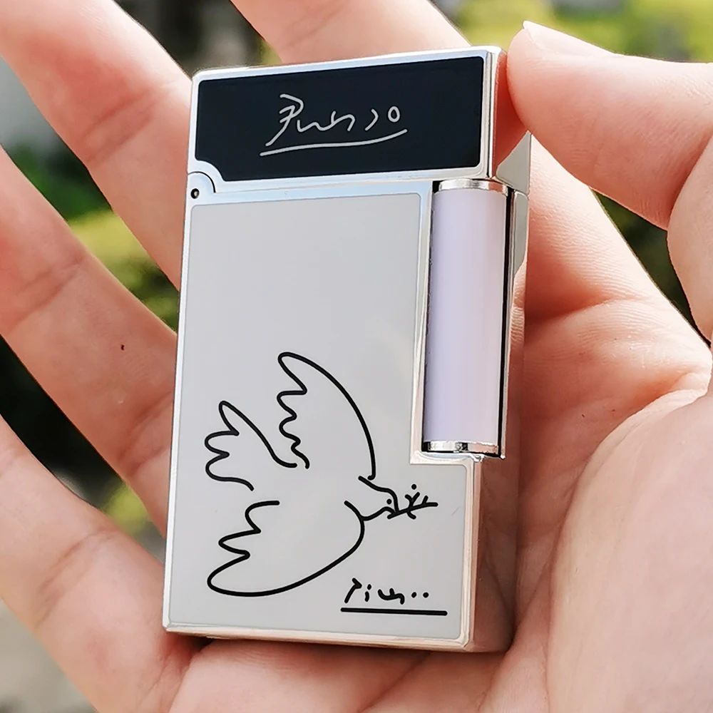 Picasso JT.Dunant Lighter Lacquer Metal Brass Cigar Smoking Cigarette Gadget Outdoors Men Father\'s Day Best Choice Gifts Unique