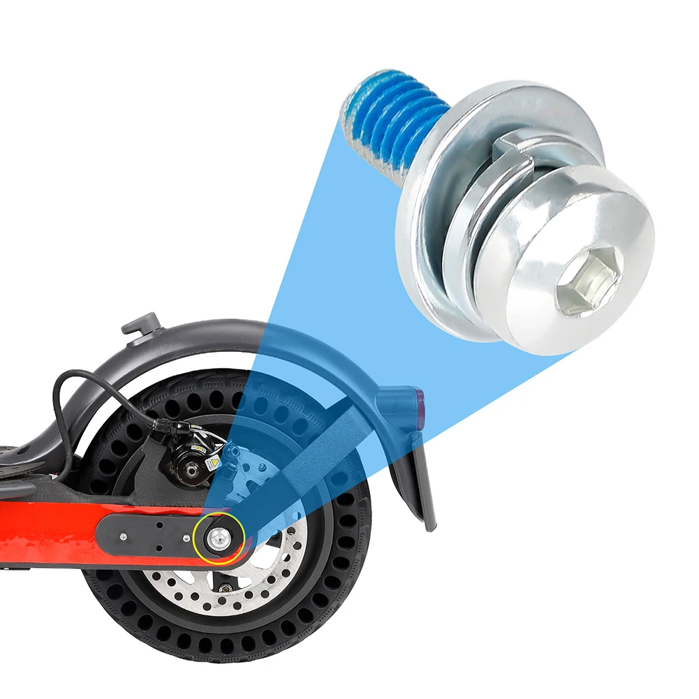 2 Stück feste Schrauben für das Hinterrad für Xiaomi für M365 Pro Elektroroller Ersatzteile Silber Metallbeschläge 21,7 mm – Detail 19
