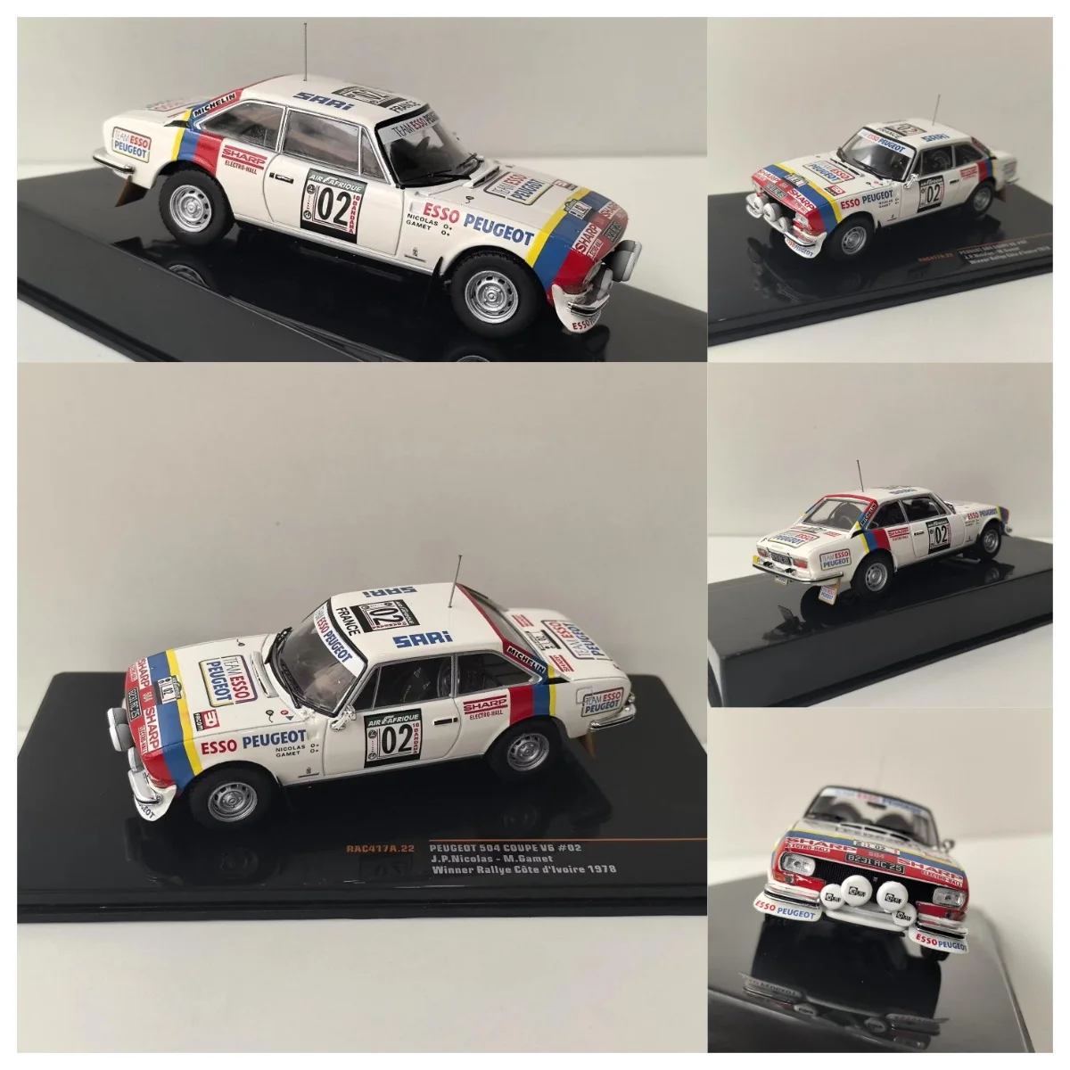 

IXO Diecast 1/43 Scale PEUGEOT 504 V6 #2 1978 Alloy Car Model