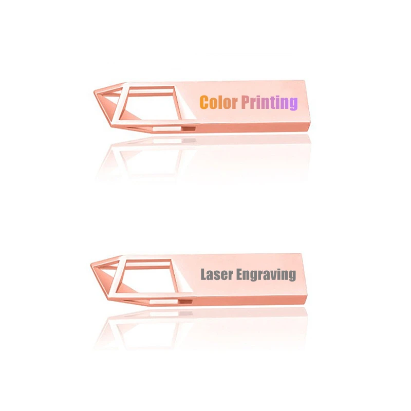 แฟลช Drive2GB โลหะสี USB2.0ความเร็วสูง4GB 8GB 16GB 32GB ฟรีสลักโลโก้ได้ตามต้องการ