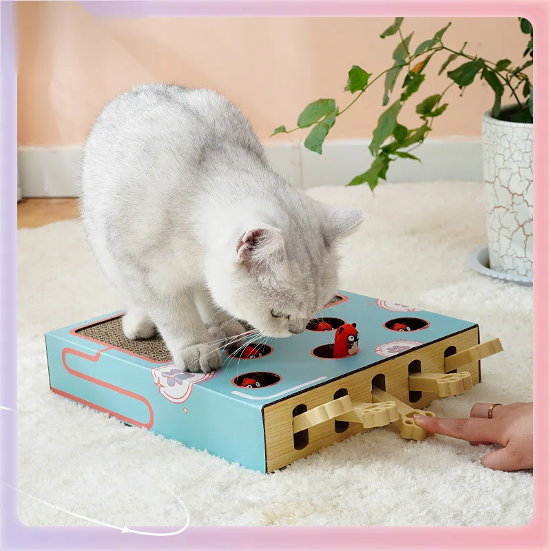 

Cat Fight Gopher Toys Cat Claw Scratching Board Wear-resistant Scratch-resistant Creative Funny Kitty Supplies Teasing Pet Toy