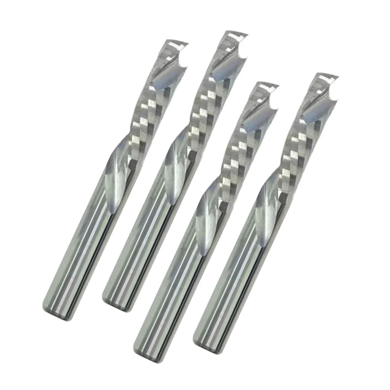 

1 шт. 3,175-10 мм 3A UP DOWN Составная спиральная твердосплавная фреза с одной канавкой - подходит для компрессионной концевой фрезы по дереву