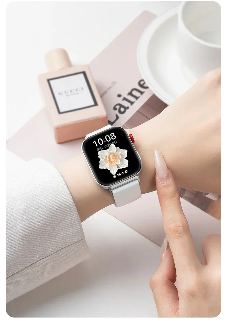 أربطة ساعات رياضية لساعة Redmi 4 حزام SmartWatch معصمه اكسسوارات لينة سيليكون كوريا سوار لشاومي mi band 8 pro #1