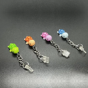 사랑스러운 귀여운 송진 거북이 매력 먼지 플러그, 휴대폰, 태블릿, 노트북, USB-C 및 라이트닝 포트 