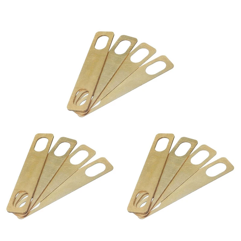 12PCS Guitar Neck Plate Guitar Gasket Replacement Guitar Neck Shim Heightening Gasket Accessories (Golden)