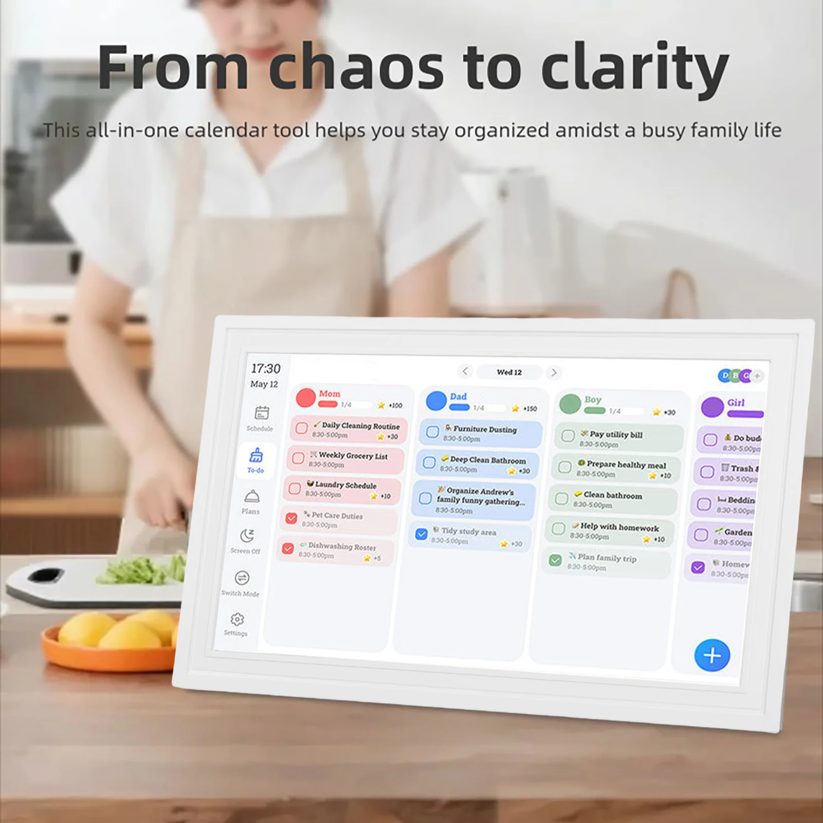 【ساخن】تقويم رقمي ذكي بشاشة 15.6 بوصة عالية الدقة تعمل باللمس واي فاي إطار صورة رقمي مخطط تقويم عائلي مع تطبيق لنظام Android 9.0 #2