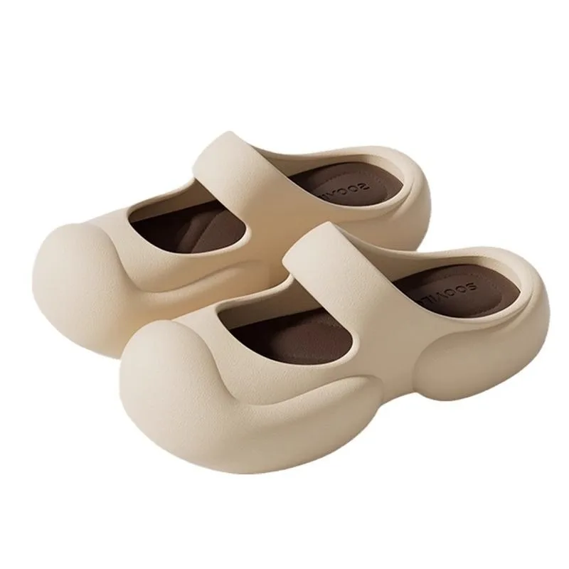 

Cloud Slides For Women Cute Milk Texture Soft Sole Clogs Breathable Two-Wear Non-Slip Summer Slippers