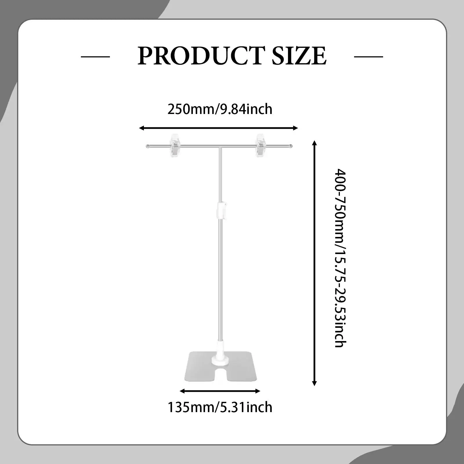 2 قطعة T تسجيل حامل ملصق قابل للتعديل الصلب لمعرض تجارة المطاعم