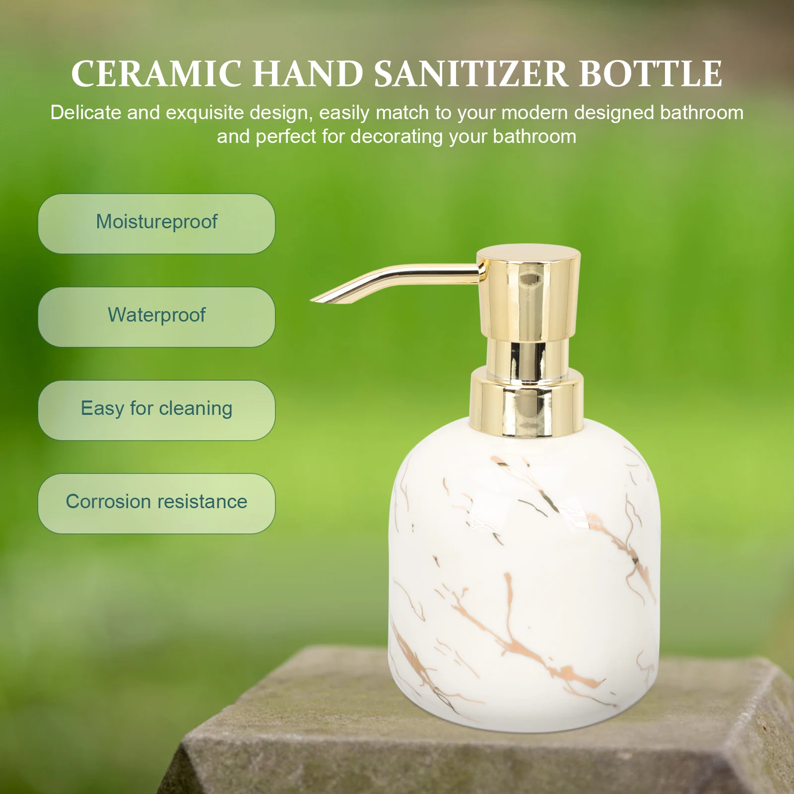

Press Type Shampoo Bottle Lightweight Leak-Proof Hand Soap Dispenser Smooth Design Modern Bathroom Decor Storage