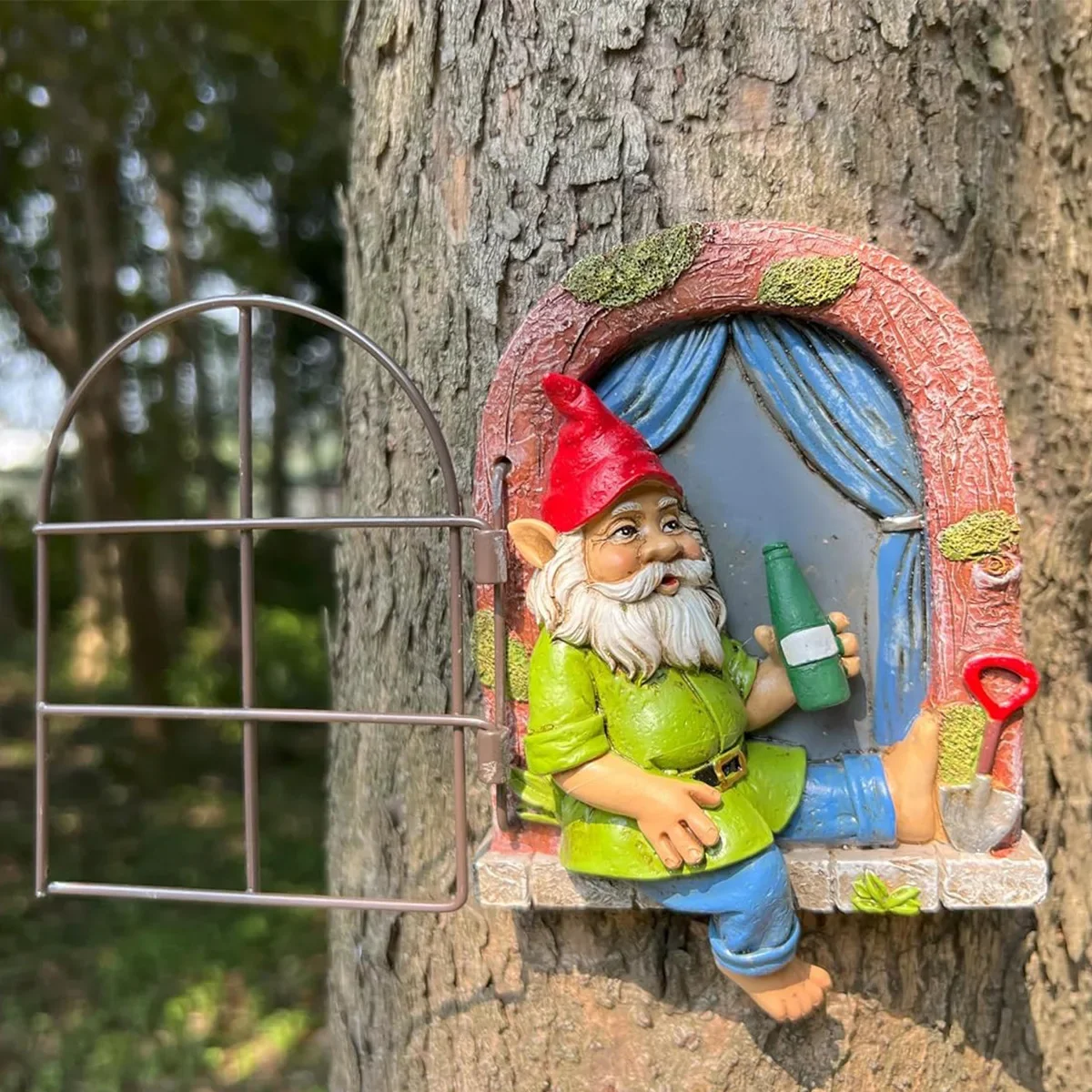 Drinking Dwarf Window Hanging Creative Resin Outdoor Garden Tree Hanging Decoration Hanging Crafts Landscape