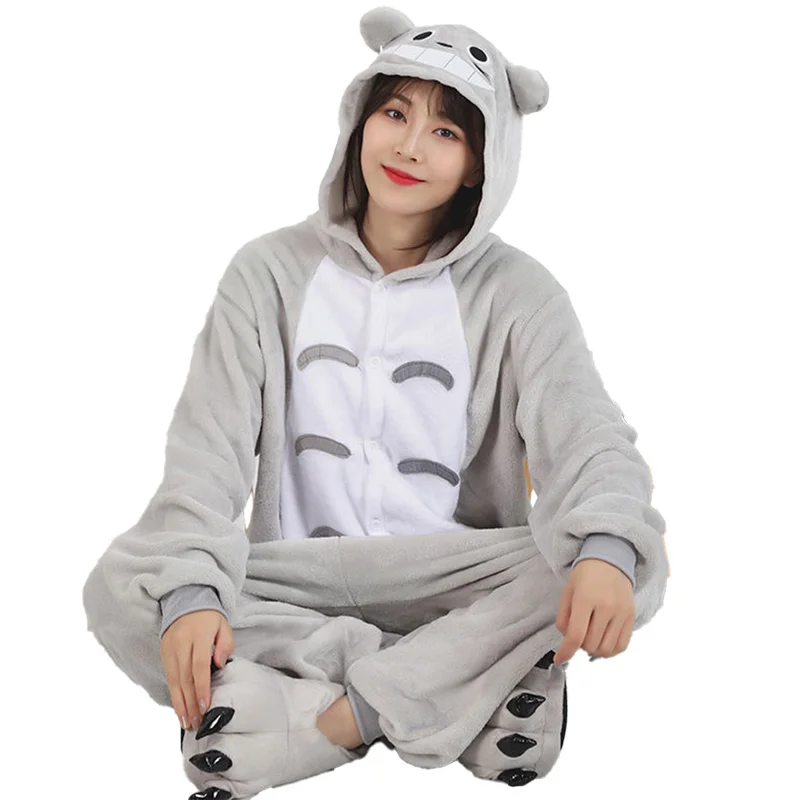 Bodysuit Flannel Anime Cartoon Lingerie Sleepwear Homewear Adult Onesie Halloween Cosplay Costume Flannel Anime Cartoon Kigurumi