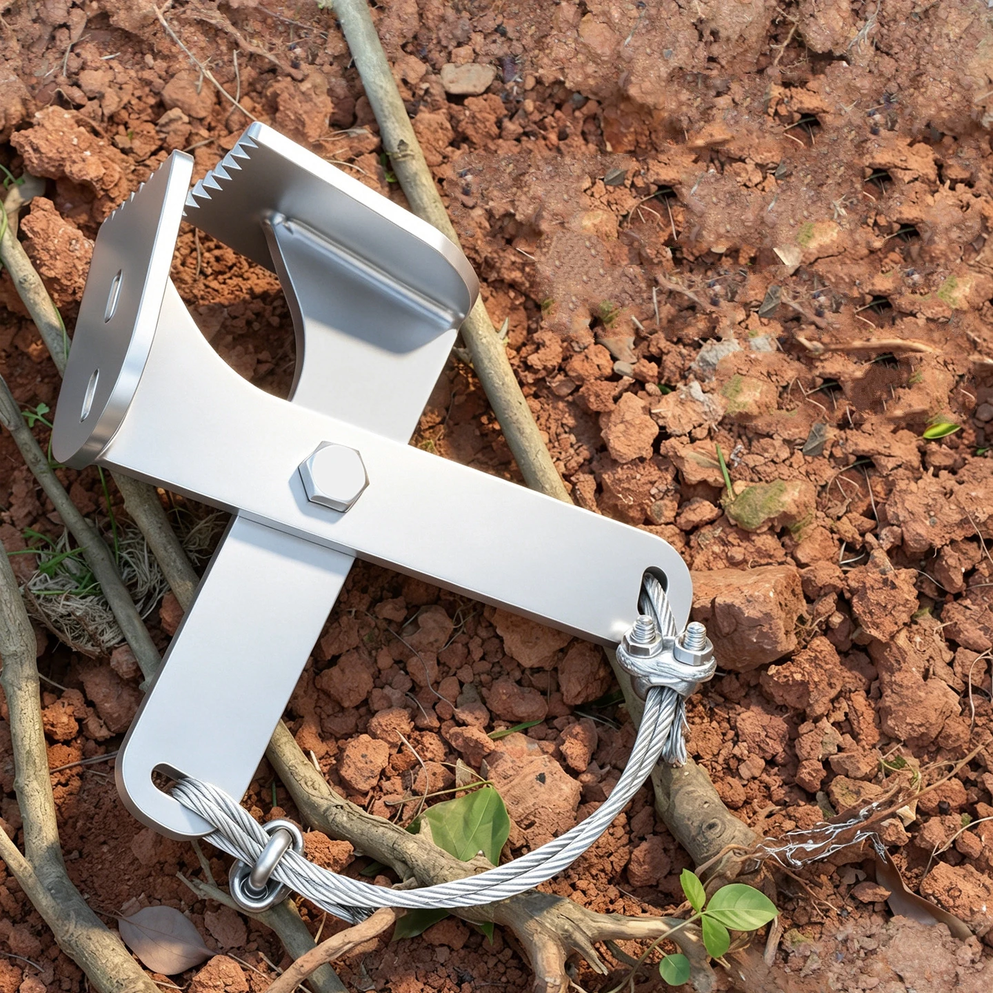 Multipurpose Tree Root Puller Ground Clearing Implement Featuring Reinforced Construction For Rough Root Removal Tasks