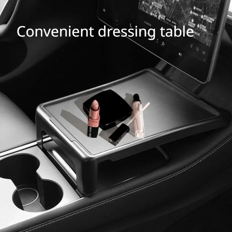 Per Tesla Model 3 Y Central Control vassoio da pranzo Car Small Table Desk Center Console vassoio Board accessori interni per auto 2021/90-23