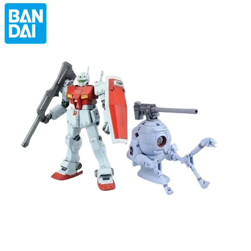 Bandai Gundam Model Kit Anime Figure HGUC 1/144 RGM-79C GM TYPEC RB-79C BALL TYPEC Action Figures Collectible Toys Gifts for Kid