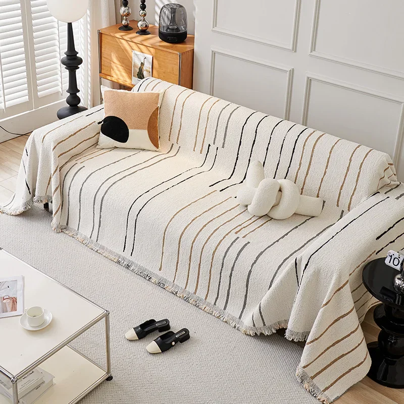 Solid Color Furniture Cover Durable Fabric Dust-proof Anti-scratch Home Living Room Decor Waterproof Sofa Blanket Multipurpose