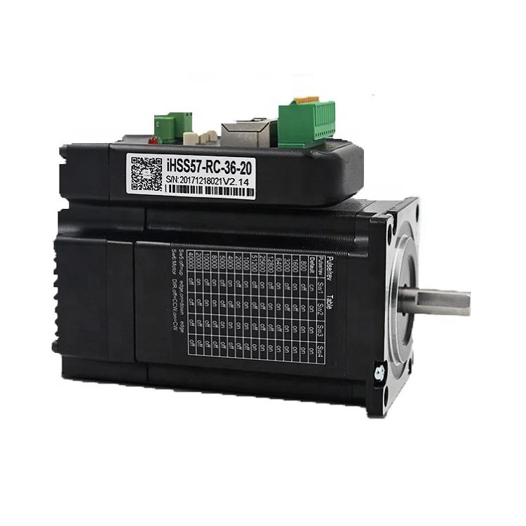 IHSS57-36-20-RC 2Nm Nema23 Rs485/CANopen Closed Loop Stepper Motor With Driver with 1000 Lines Encoder