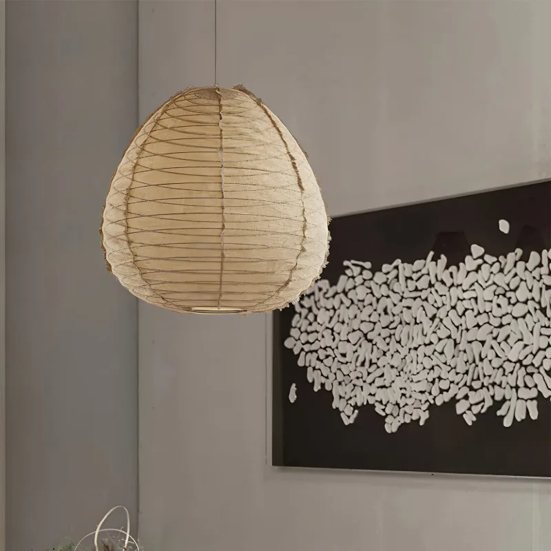 اليابانية القماش المعدني قلادة أضواء الإقامة المنزلية غرفة الشاي مطعم زن مستوحاة فانوس شكل متجر الملابس مقهى Hanglamps