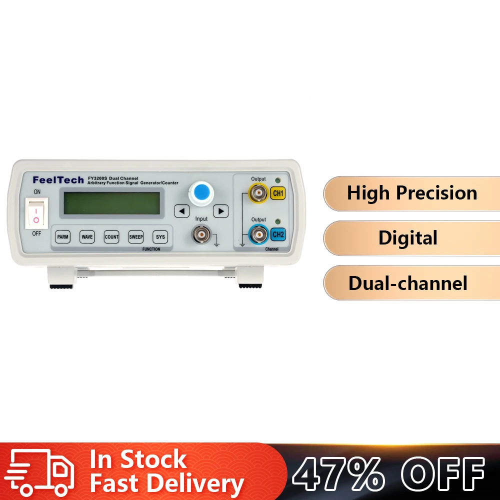 High Precision Digital DDS Dual-channel Function Signal Source Generator Pulse Frequency Meter 12Bits 250MSa/s Sine Wave 24MHz