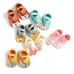 Autumn Newborn Baby Pure Cotton Comfortable Skin-Friendly Floor Socks Cute Cartoon Animal Pattern Toddler Glue Dot Socks