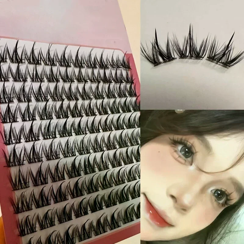 Natural Thick Curl Eyelashes Puppy Series Single Clusters False Eyelashes Suitable For Round Eyes Fluffy Beauty Daily Makeup