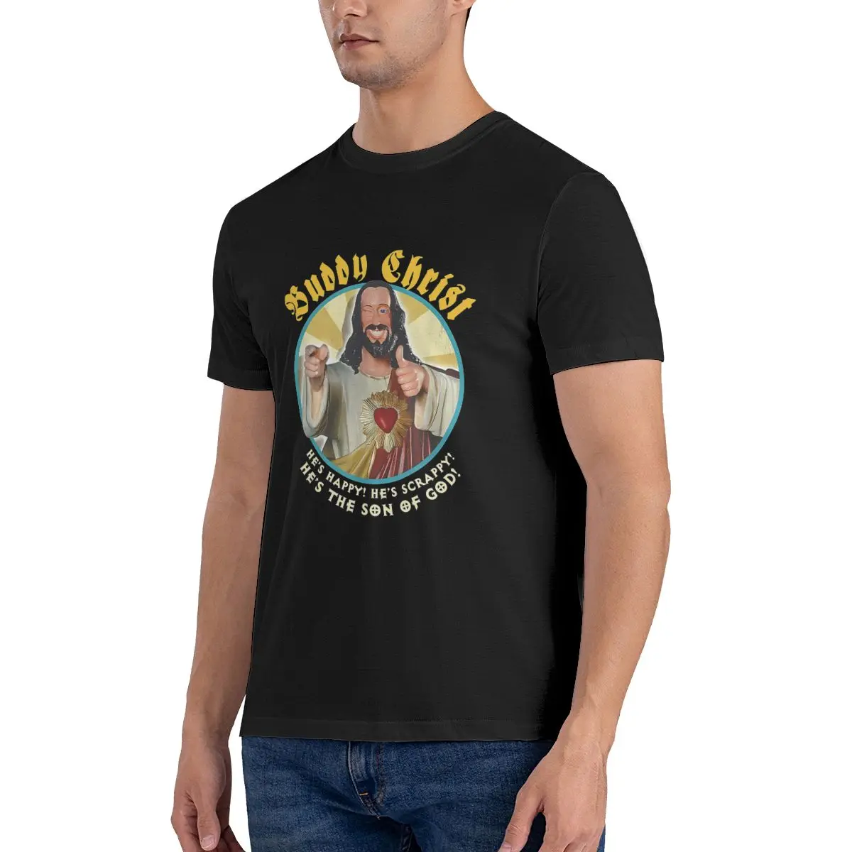 Buddy Christ Jay And Silent Bob Dogma View Askew Clerks Christmas Gift T-shirt Tee Shirt Pop Vintage