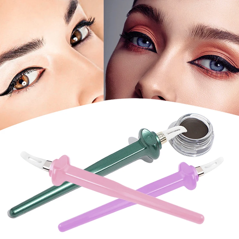 Silicone Eyeliner Brush Eye Makeup Tool for Women Reusable Liquid Eyeliner Pen No-skip Flawless Upper and Lower Eyelids Makeup