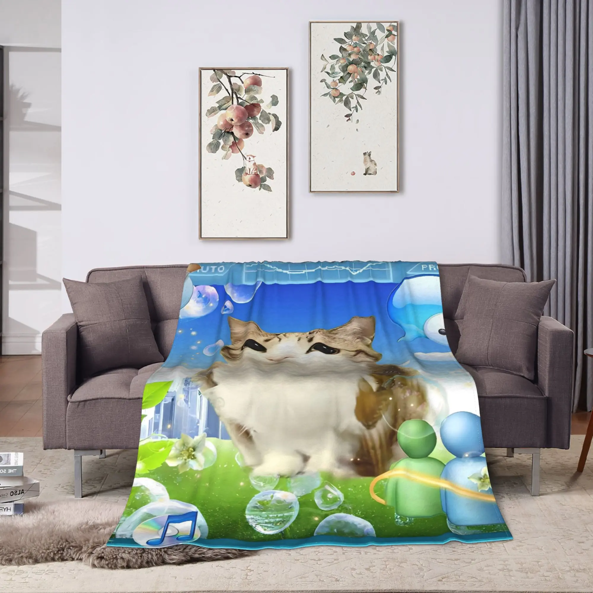 Soft Warm Blankets Airplane Travel Frutiger Aero Throw Blanket  Bedspread For Couch Chair Sofa Bed Street Trend Sofa Bed Cover