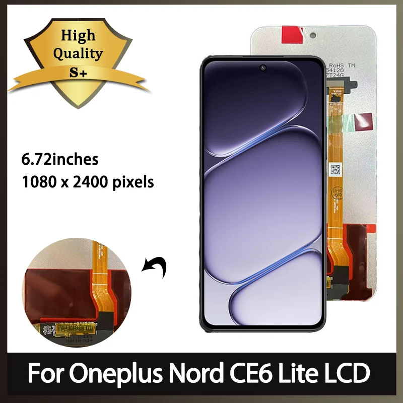 6.72“IPS LCD For OnePlus Nord CE6 Lite LCD Display Touch Screen Digitizer For OnePlus Nord CE 6 Lite Display Replacement