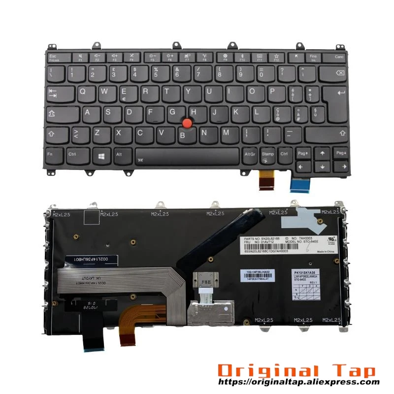 IT Italian Backlit Keyboard for Lenovo Thinkpad X380 Yoga 370 01EN403 01AV692 01HW592 01HW632