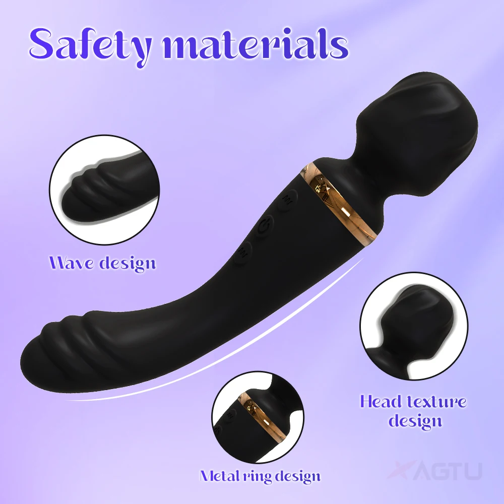 2 in 1 Vibrator AV Wand for Women G-Spot Clit Vagina Stimulator Nipples Breast Massager Female Masturbator Sex Toy for Women - Image 2
