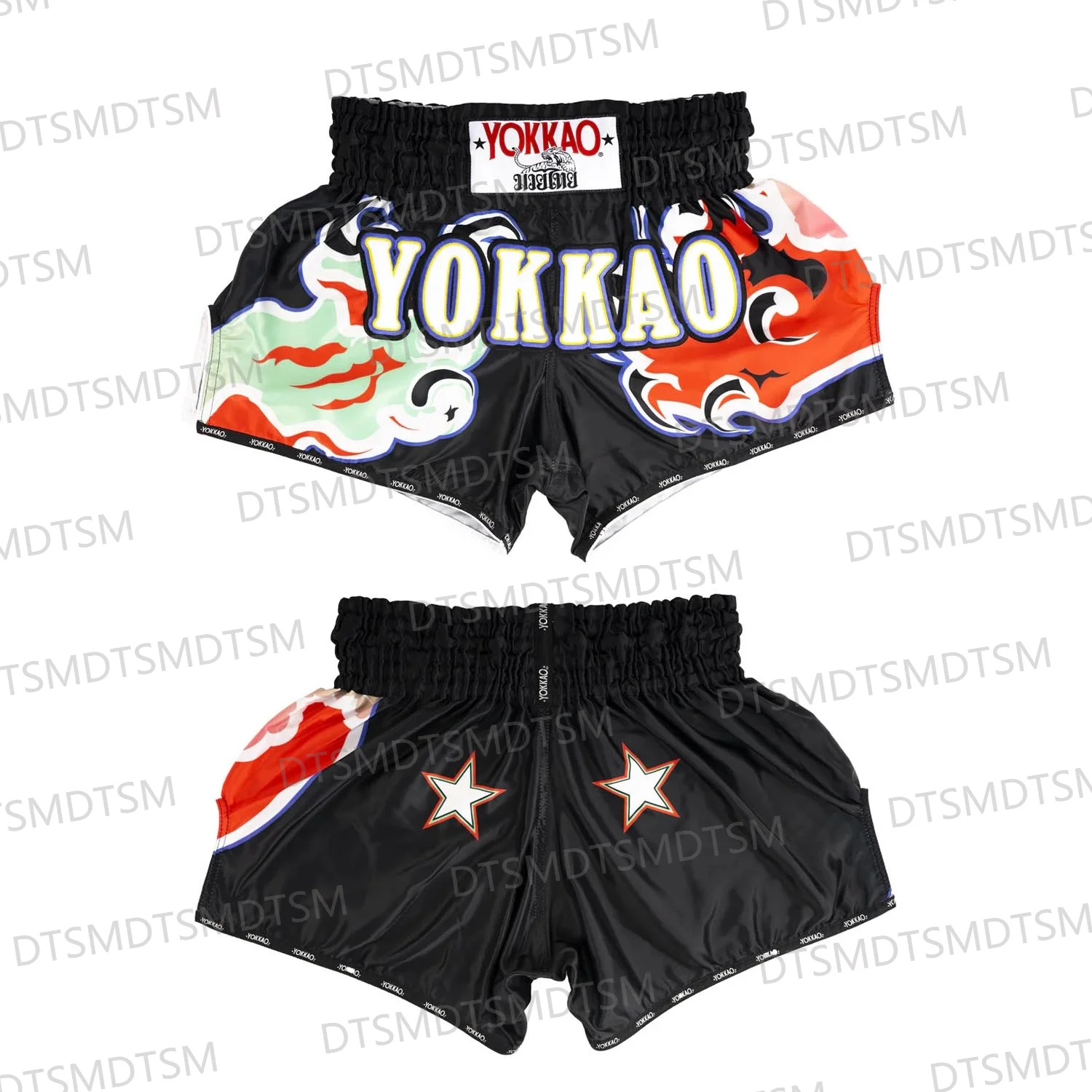 2024 New Vintage PANTHER CARBONFIT SHORTS Muay Thai Boxing Shorts DrawstringTaekwondo Training Martial Arts Kids/Adullt