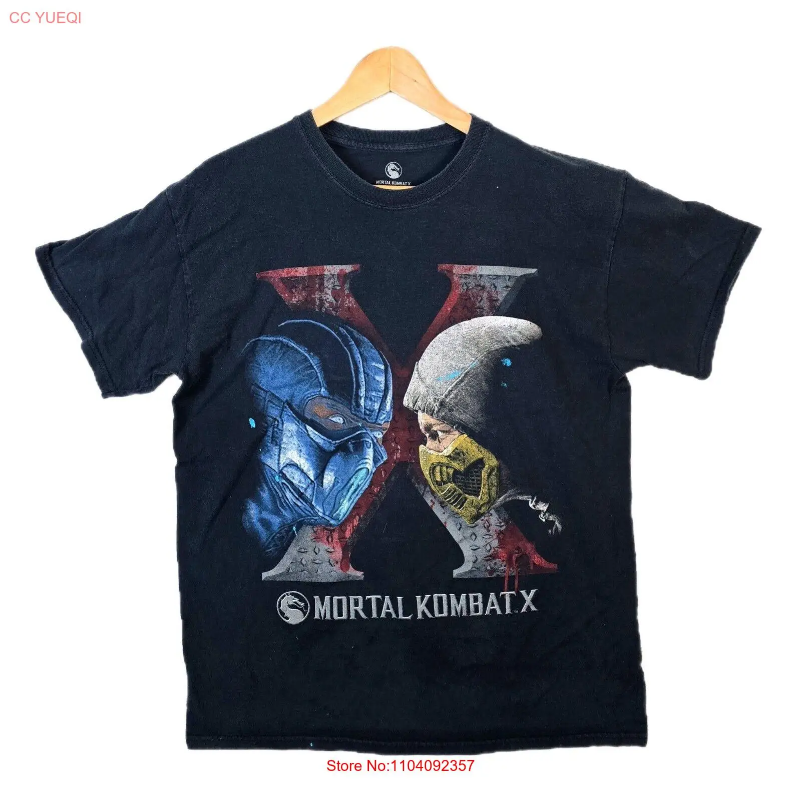 

Мужская большая футболка Mortal Kombat X Scorpion VS Sub-Zero с рисунком L