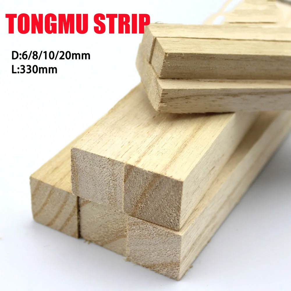 6/8/10/20mm Balsa Wood Sticks Solid Wood Long Wooden Strips for DIY Model Building Handcraft Assembly Supplies Length 330mm view 4