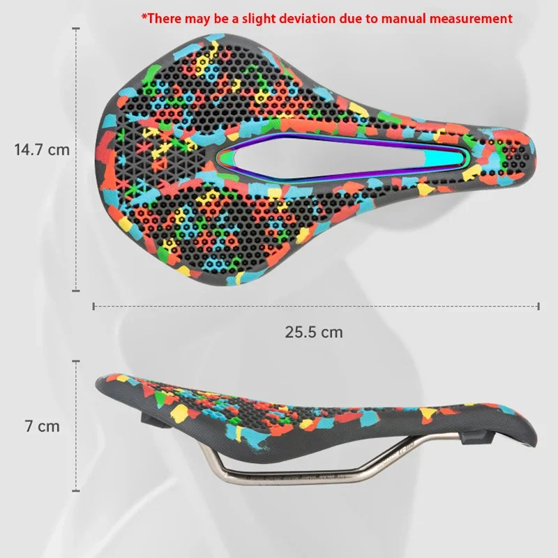 PROMEND NEW MTB 3D Saddle Camouflage Texture Honeycomb Bicycle Seat Breathable Lightweight Strong Durable Wear-resistant Cushion